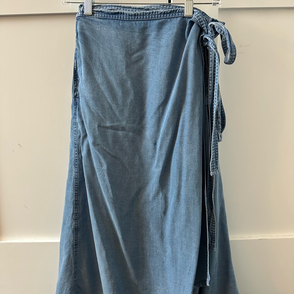 Denim Wrap Skirt